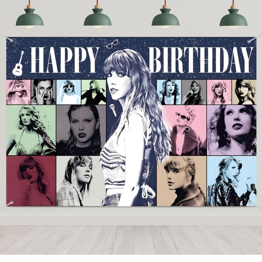 Taylor Swift Birthday Backdrop 5ftx3ft